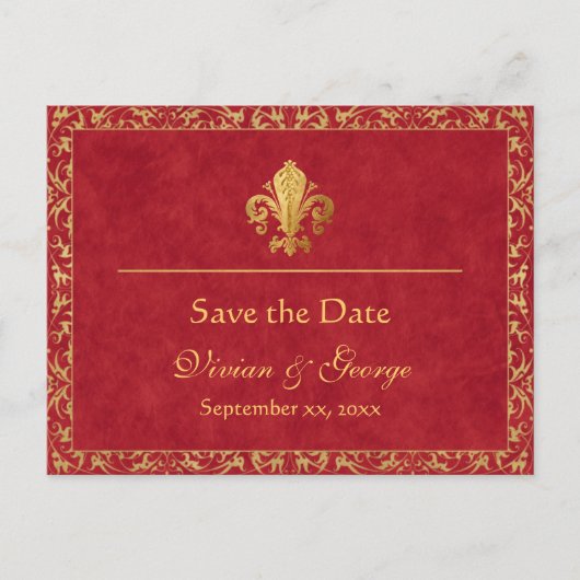 Save the Date anpassbar Ankündigungspostkarte (Vorderseite)