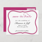 Save the Date, anpassbar Ankündigungspostkarte (Vorne/Hinten)