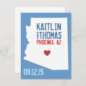 Save the Date - Anpassbar - Arizona Ankündigungspostkarte (Vorne/Hinten)