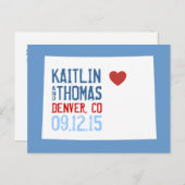 Save the Date - Anpassbar - Colorado Ankündigungspostkarte (Vorne/Hinten)