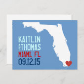 Save the Date - Anpassbar - Florida Ankündigungspostkarte (Vorne/Hinten)