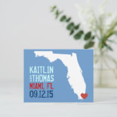 Save the Date - Anpassbar - Florida Ankündigungspostkarte (Stehend Vorderseite)