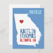 Save the Date - Anpassbar - Georgien (Vorne/Hinten)