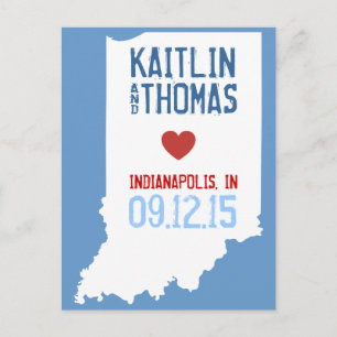 Save the Date - Anpassbar - Indiana Ankündigungspostkarte