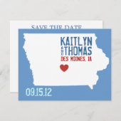 Save the Date - Anpassbar - Iowa (Vorne/Hinten)