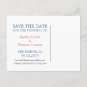 Save the Date - Anpassbar - Iowa Ankündigungspostkarte (Rückseite)