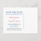 Save the Date - Anpassbar - Kalifornien Ankündigungspostkarte (Rückseite)