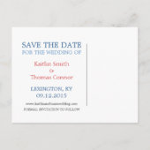 Save the Date - Anpassbar - Kentucky Ankündigungspostkarte (Rückseite)