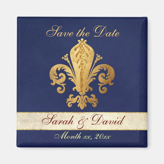 Save the Date anpassbar Magnet (Vorne)