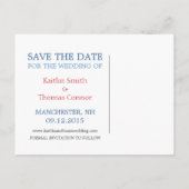 Save the Date - Anpassbar - New Hampshire Ankündigungspostkarte (Rückseite)