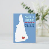 Save the Date - Anpassbar - New Hampshire Ankündigungspostkarte (Stehend Vorderseite)