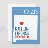 Save the Date - Anpassbar - New Mexico Ankündigungspostkarte (Vorne/Hinten)