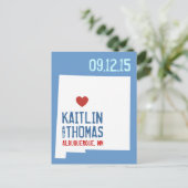 Save the Date - Anpassbar - New Mexico Ankündigungspostkarte (Stehend Vorderseite)