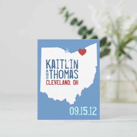 Save the Date - Anpassbar - Ohio (Stehend Vorderseite)