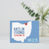 Save the Date - Anpassbar - Ohio Ankündigungspostkarte (Stehend Vorderseite)