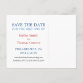 Save the Date - Anpassbar - Pennsylvania Ankündigungspostkarte (Rückseite)