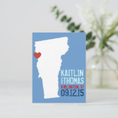Save the Date - Anpassbar - Vermont Ankündigungspostkarte (Stehend Vorderseite)