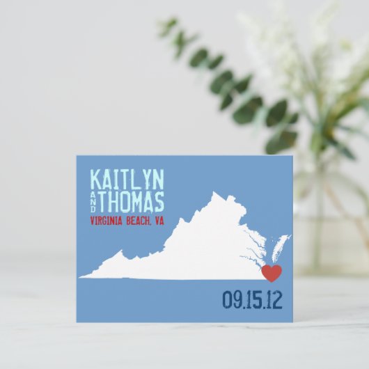 Save the Date - Anpassbar - Virginia (Stehend Vorderseite)