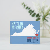 Save the Date - Anpassbar - Virginia Ankündigungspostkarte (Stehend Vorderseite)