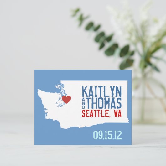 Save the Date - Anpassbar - Washington (Stehend Vorderseite)