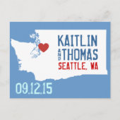 Save the Date - Anpassbar - Washington Ankündigungspostkarte (Vorderseite)