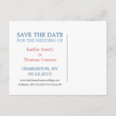Save the Date - Anpassbar - West Virginia Ankündigungspostkarte (Rückseite)