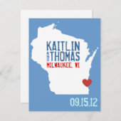 Save the Date - Anpassbar - Wisconsin (Vorne/Hinten)