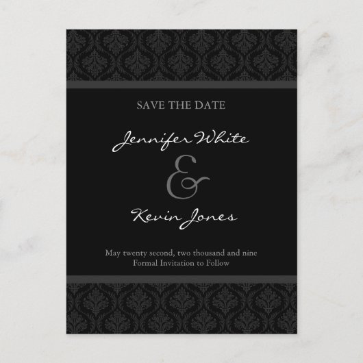 Save the Date anpassbare Einladung zur Hochzeit (Vorderseite)