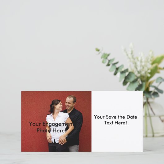 Save the Date anpassbare Fotokarten (Stehend Vorderseite)