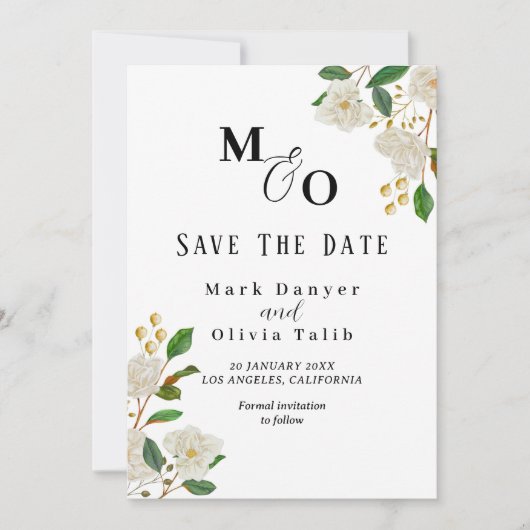 Save the Date - Anpassbare Hochzeitskarte (Vorderseite)