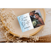 Save the Date anpassbare Karte aus weißem Marmor