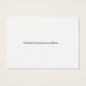 Save the Date anpassbare Karte, rosa Rosenknospe (Rückseite)