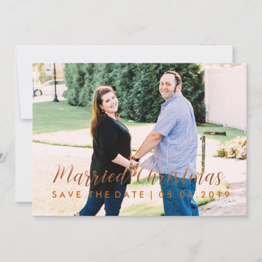 Save the Date anpassbare Weihnachtskarte Einladung (Vorderseite)