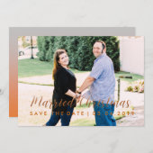 Save the Date anpassbare Weihnachtskarte Einladung (Vorne/Hinten)