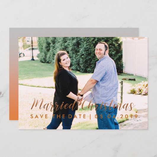 Save the Date anpassbare Weihnachtskarte Einladung (Vorne/Hinten)