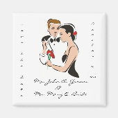 Save the Date anpassbares Hochzeitsmagazin Magnet (Vorne)