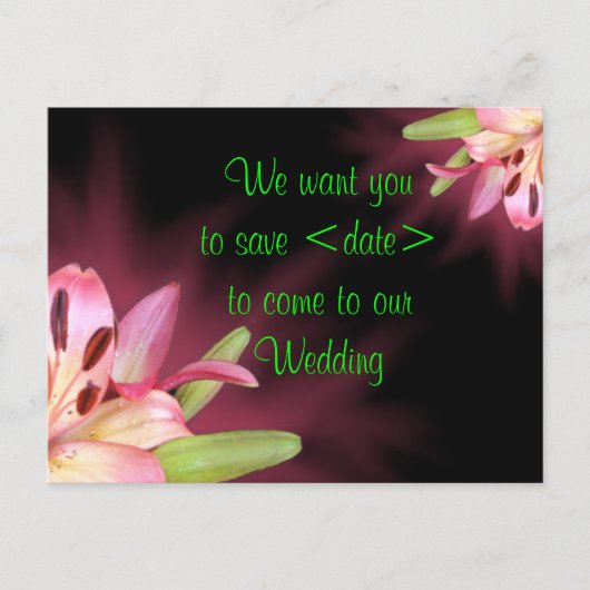 Save the Date anpassen Ankündigungspostkarte (Vorderseite)