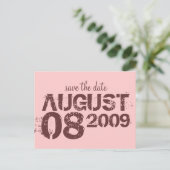 Save the Date - anpassen Ankündigungspostkarte (Stehend Vorderseite)