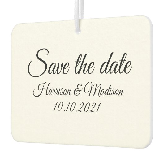 Save the Date, Anpassung der Ankündigung von Hochz Autolufterfrischer (Links)