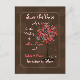 Save the Date Ansichtskarten Schokoladenfuge auf A Ankündigungspostkarte