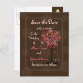 Save the Date Ansichtskarten Schokoladenfuge auf A Ankündigungspostkarte (Vorne/Hinten)