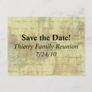 Save the Date antike Shabby Family Wiedersehen Ankündigungspostkarte
