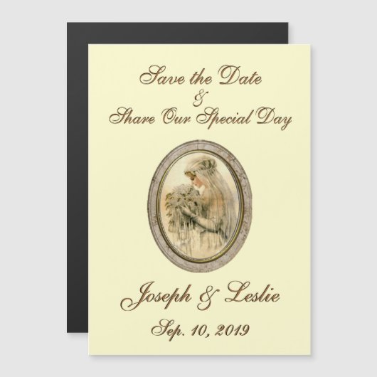 Save the Date Antiquitätenbrücke Magneteinladung (Vorne/Hinten)