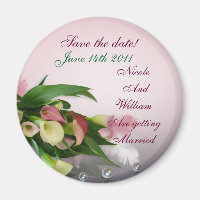 Save the Date Anzieher-Bouquet-Magnet