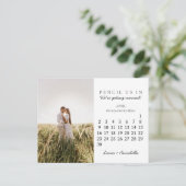 Save the Date. April 2023 Monatlicher Kalender Postkarte (Stehend Vorderseite)