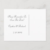 Save the Date Aqua Aquamarin Postkarten (Rückseite)