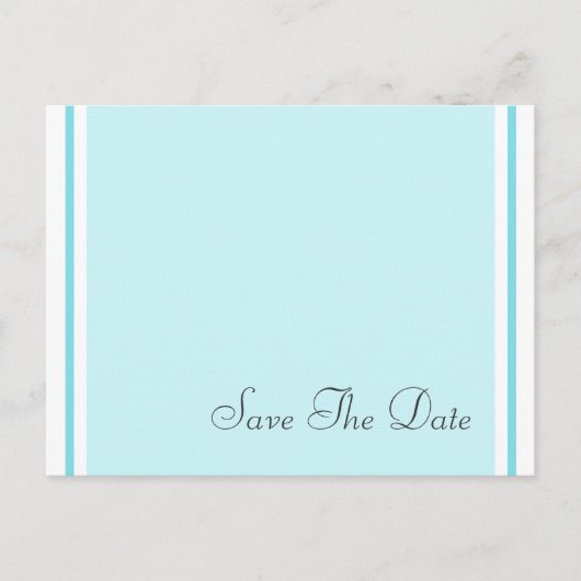 Save the Date Aqua Aquamarin Postkarten (Vorderseite)