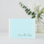 Save the Date Aqua Aquamarin Postkarten (Stehend Vorderseite)