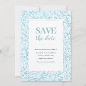 Save the Date Aqua blue Mosaic Einladung (Vorderseite)