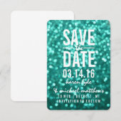 Save The Date | Aqua Lit Glitzer Fab (Vorne/Hinten)